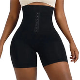 High-Waisted Tummy Control Shapewear Shorts with Butt Lifter & Hook Closure